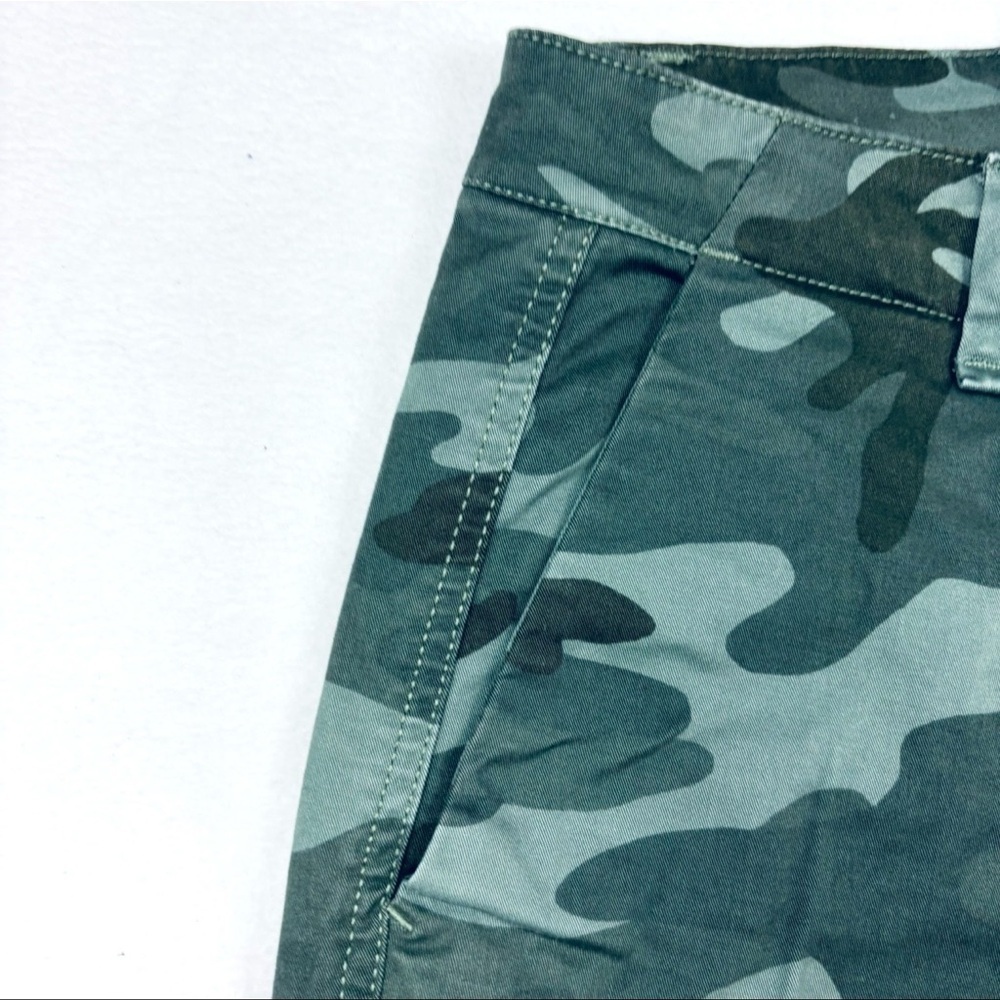 Gap Military Camoflauge Cotton Midrise Safari Slim Stretch Ankle Pants Size 0 - Picture 6 of 13